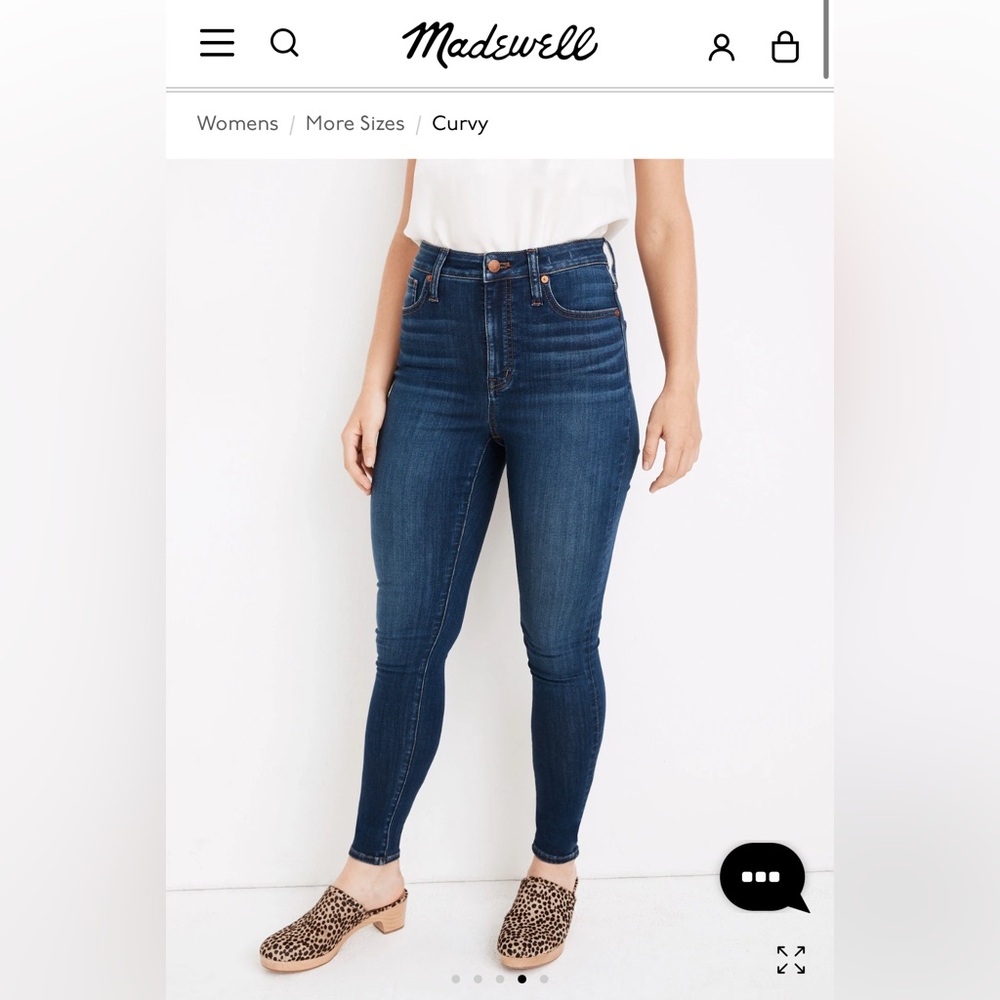 Madewell curvy high rise skinny denim jeans brand new ! - Picture 3 of 8